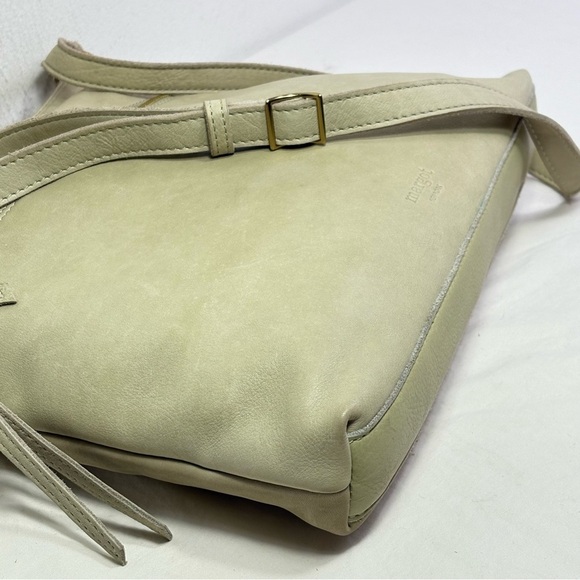 Margot Sage Light Green Leather Crossbody Shoulder Bag Minimalist Bag Purse - Picture 7 of 17
